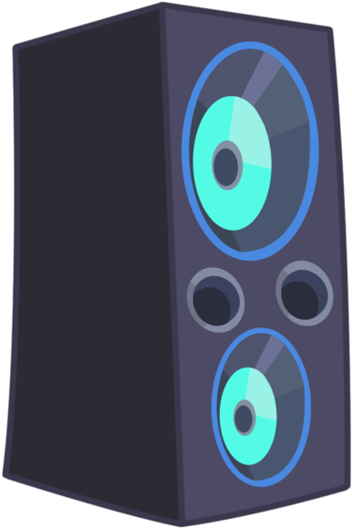 Modern Black Speaker Illustration PNG image