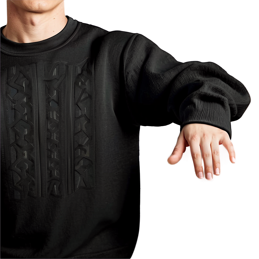 Modern Black Sweatshirt Look Png Xsg20 PNG image