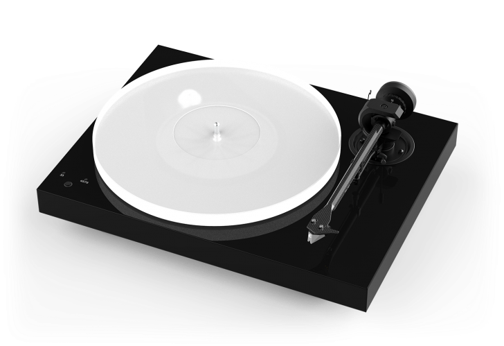 Modern Black Turntablewith White Vinyl PNG image