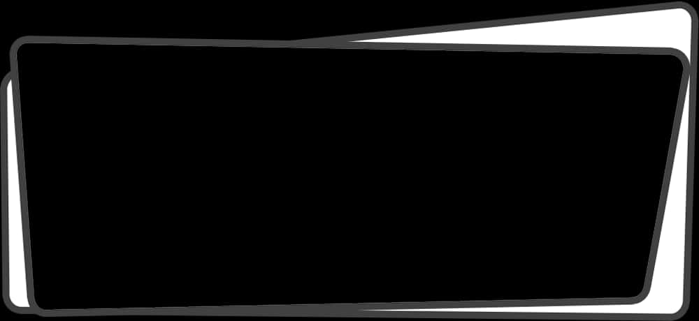 Modern Black White Frame PNG image