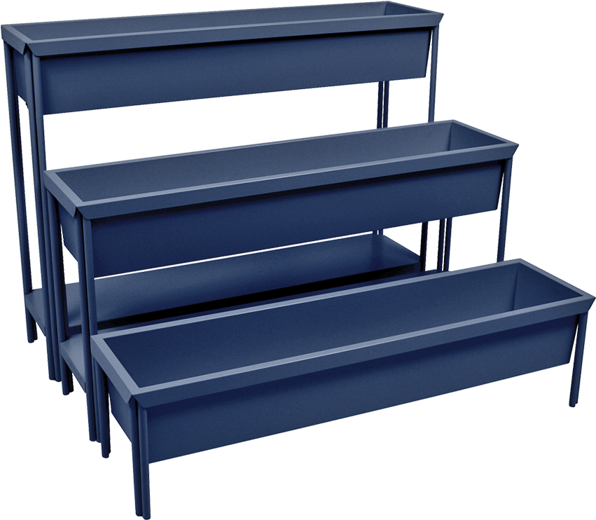 Modern Blue Bookshelf Design PNG image