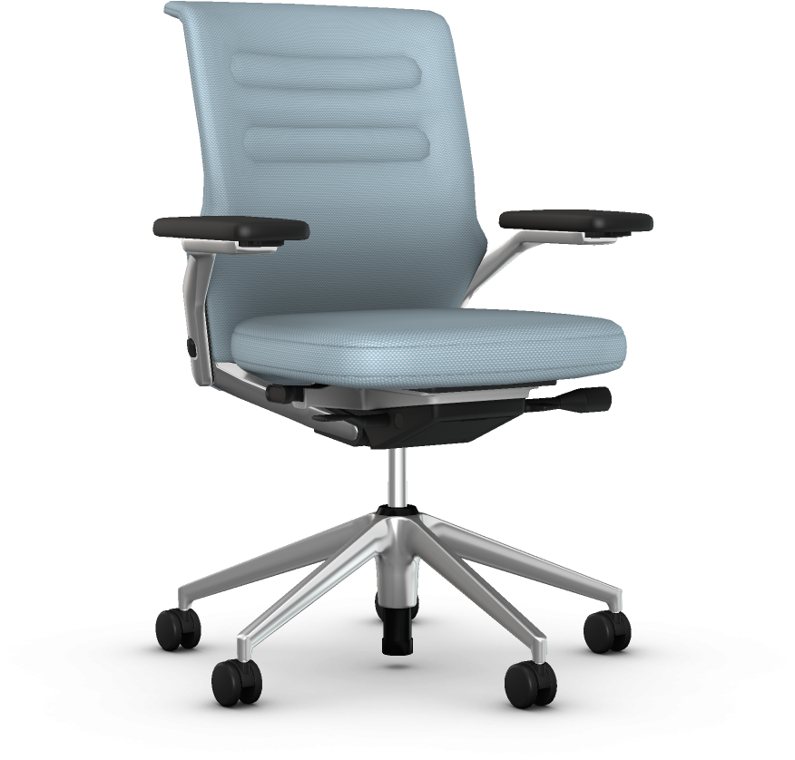 Modern Blue Office Chair PNG image