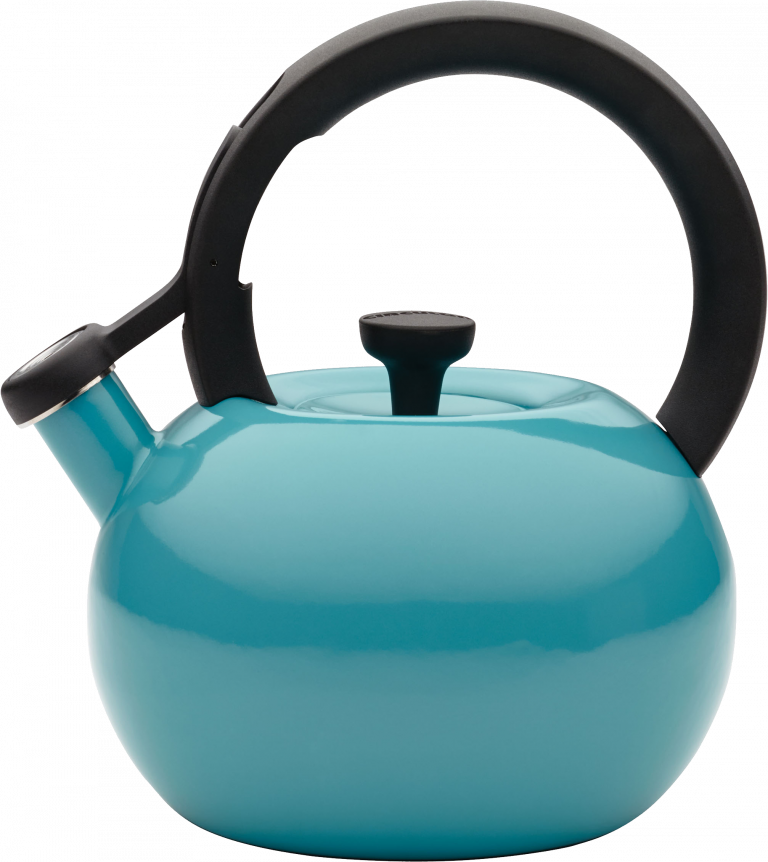 Modern Blue Stovetop Kettle PNG image