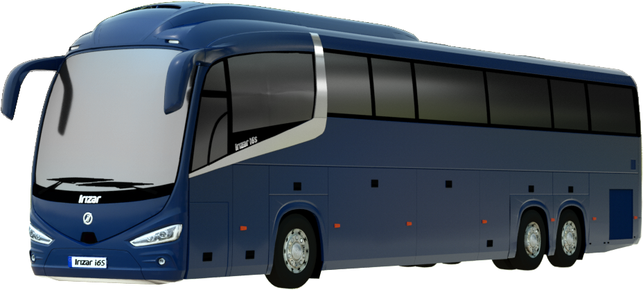 Modern Blue Tour Bus PNG image