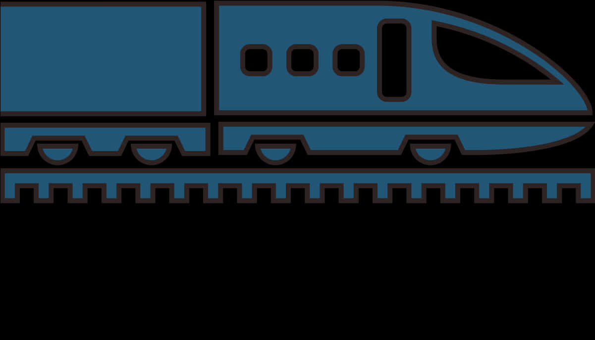 Modern Blue Train Vector PNG image
