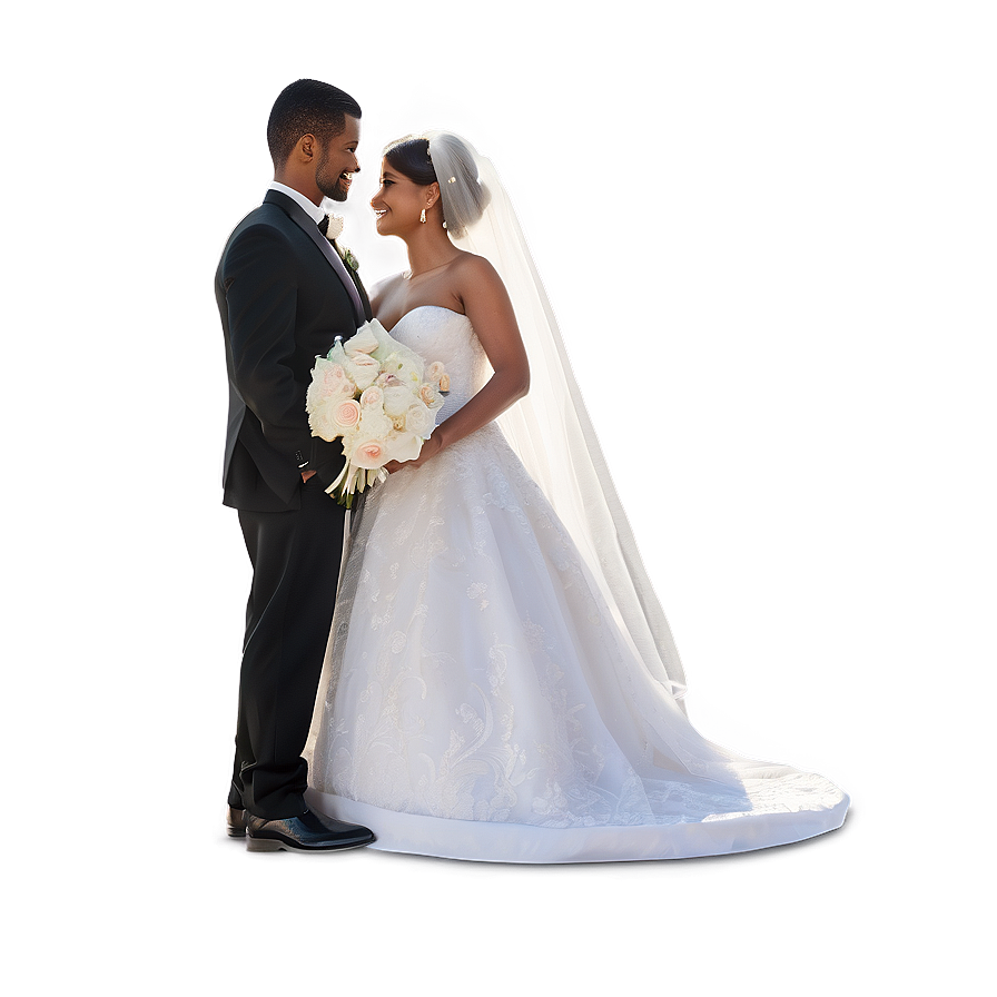 Modern Bride And Groom Png 06262024 PNG image