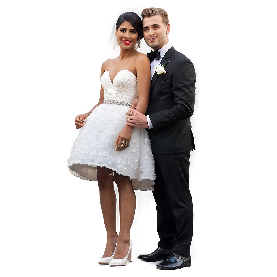 Modern Bride And Groom Png Hys PNG image