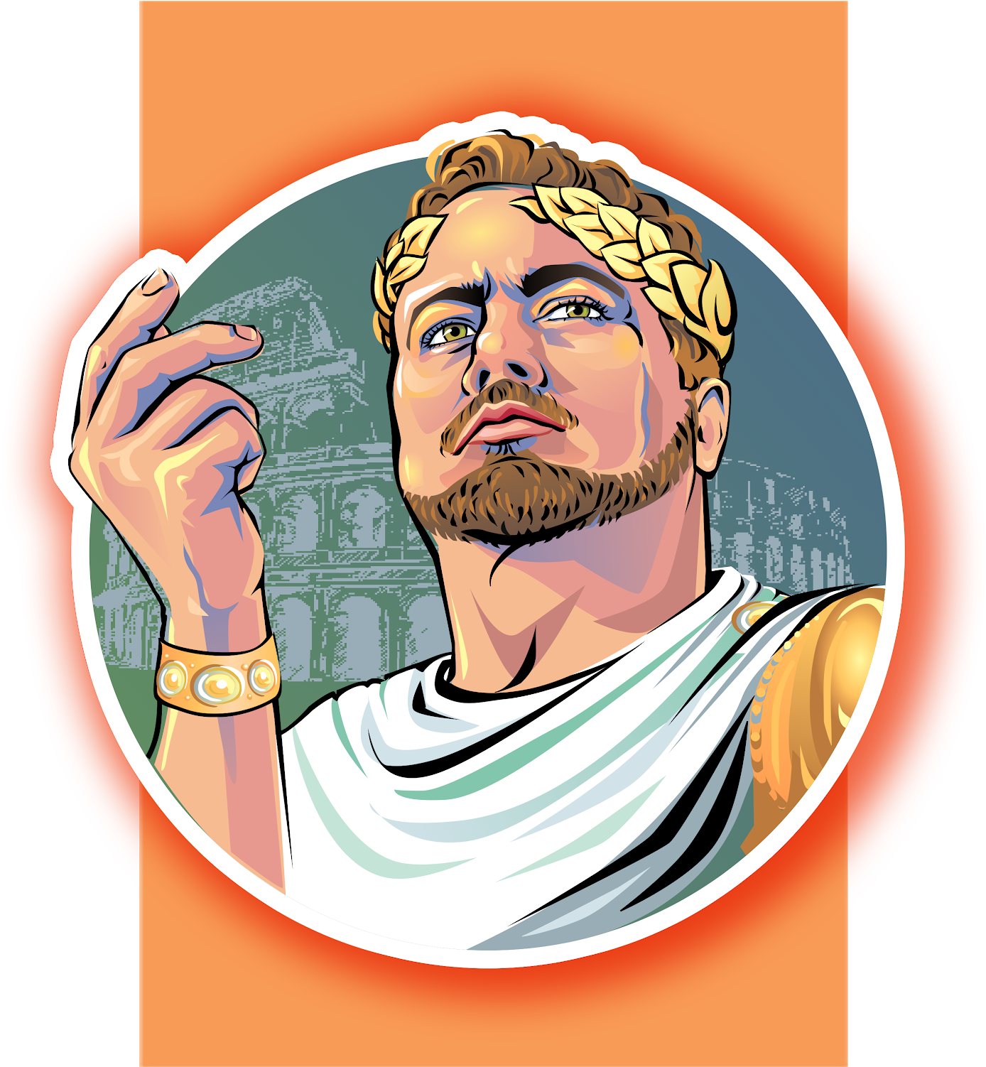 Modern Caesar Portrait PNG image