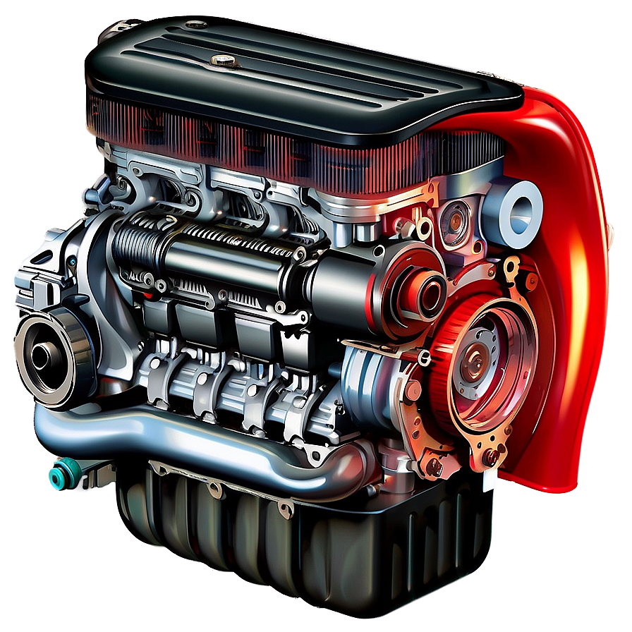 Modern Car Engine Cutaway Png 78 PNG image