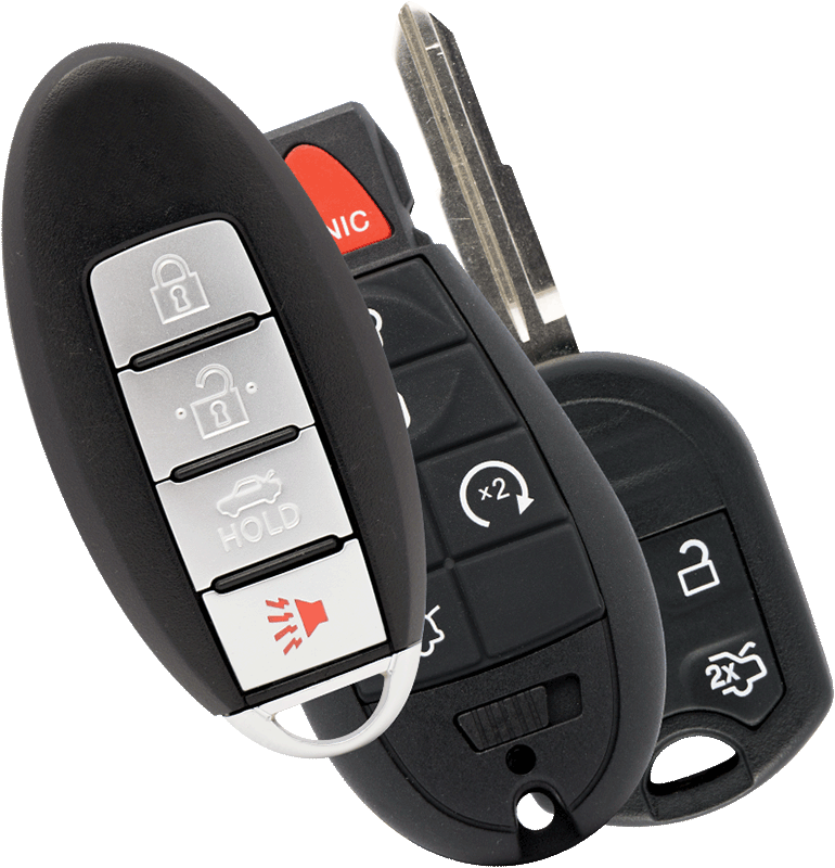 Modern Car Key Fobs PNG image