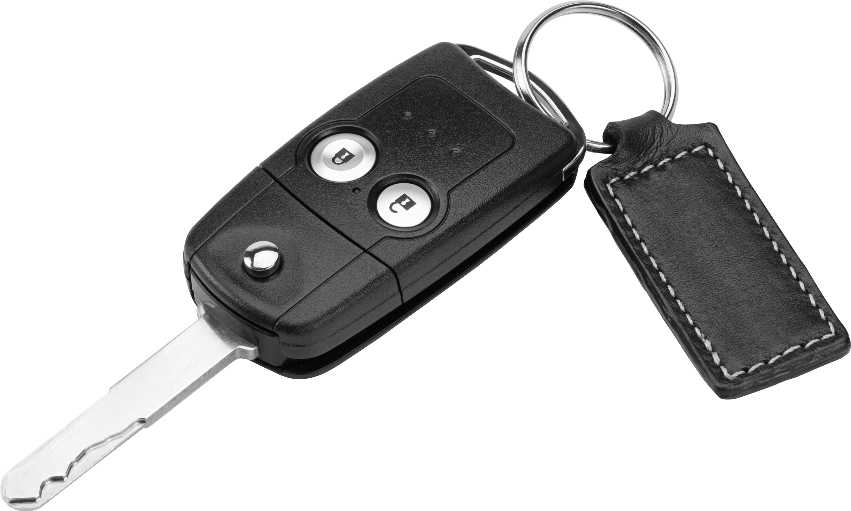 Modern Car Key Fobwith Leather Tag PNG image