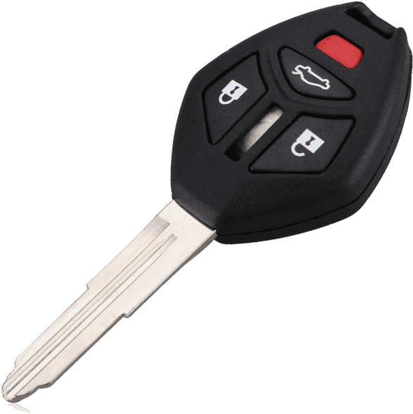 Modern Car Keywith Remote Control Functions PNG image