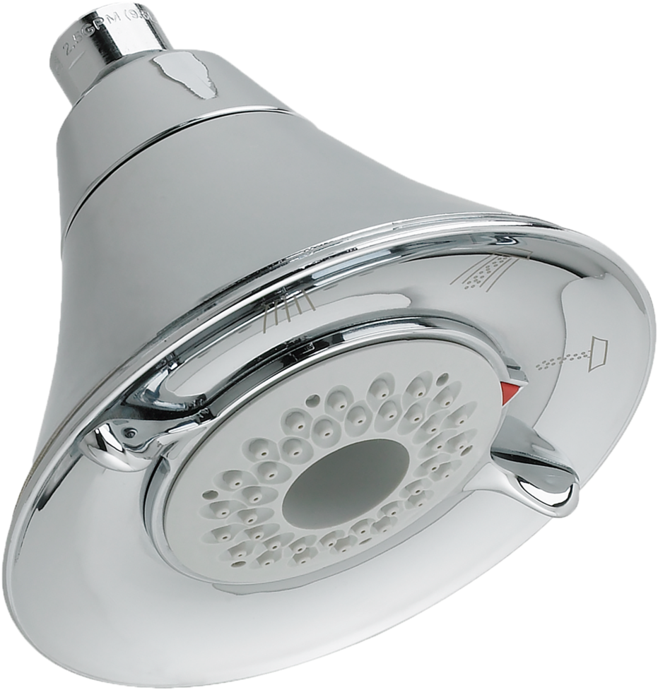 Modern Chrome Showerhead PNG image