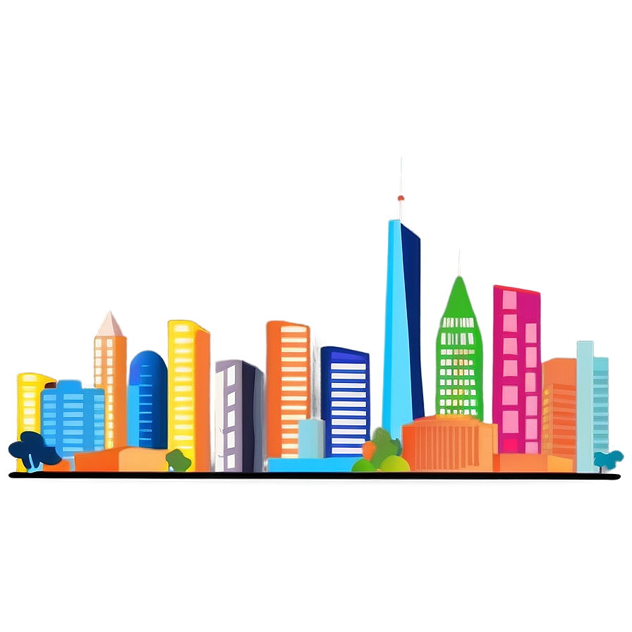 Modern City Skyline Png 06202024 PNG image