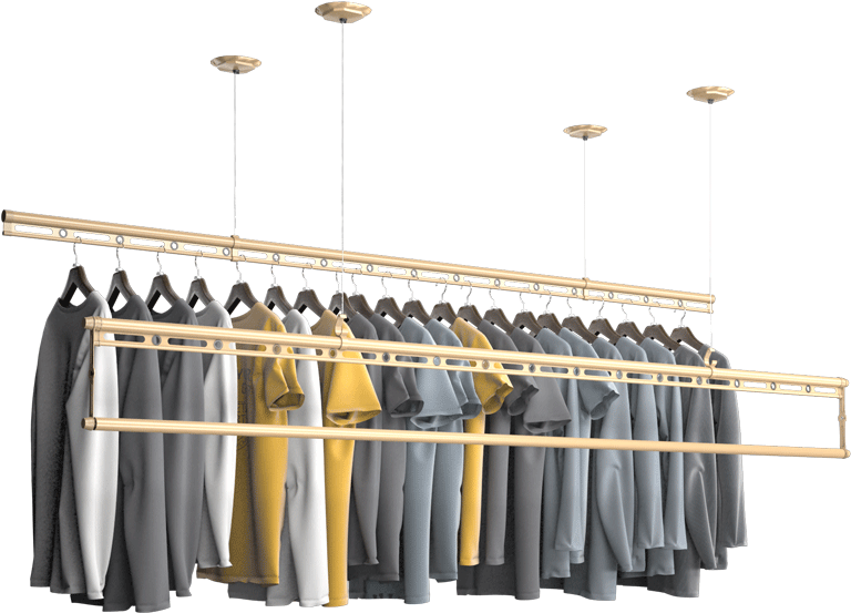 Modern Clothing Rack Display PNG image