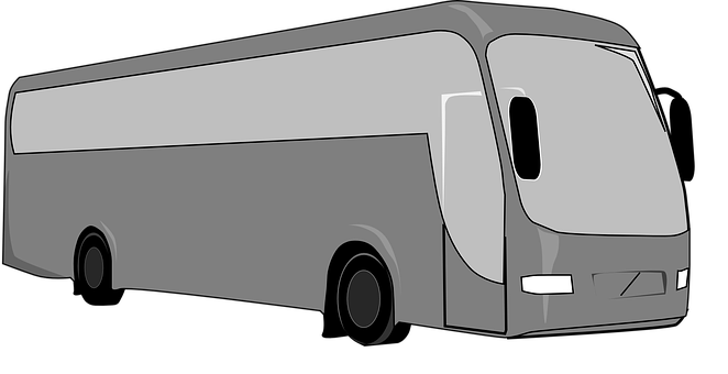 Modern Coach Bus Vector PNG image