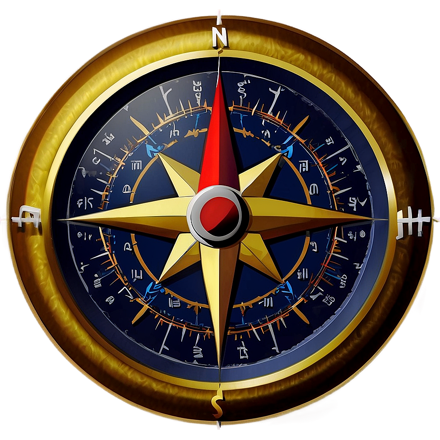 Modern Compass Design Png 05042024 PNG image