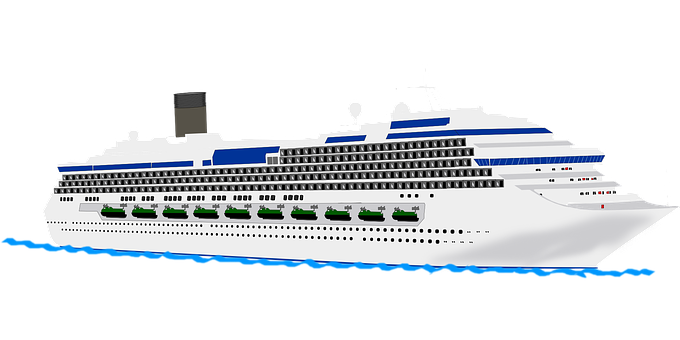 Modern Cruise Ship Graphic PNG image
