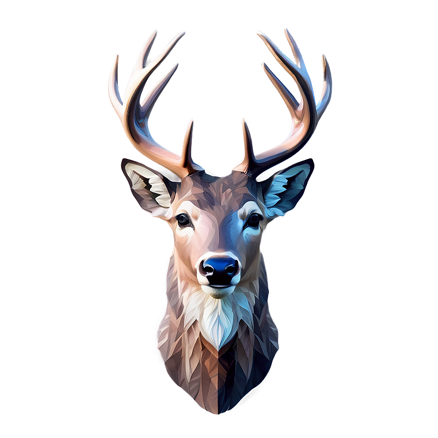 Modern Deer Head Graphic Png 06212024 PNG image