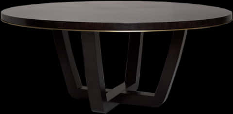 Modern Design Round Table Dark Background PNG image