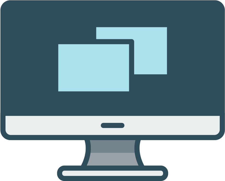 Modern Desktop Computer Icon PNG image