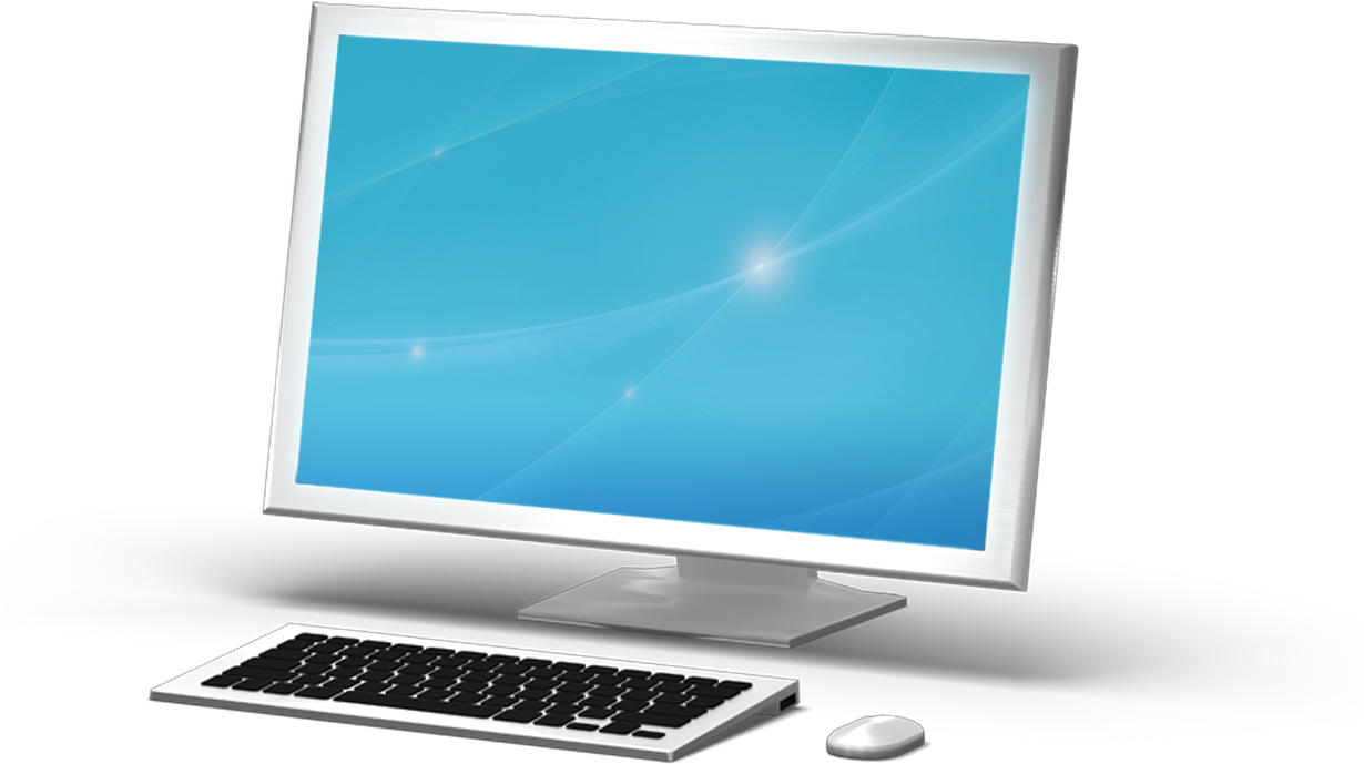 Modern Desktop Computer Setup PNG image