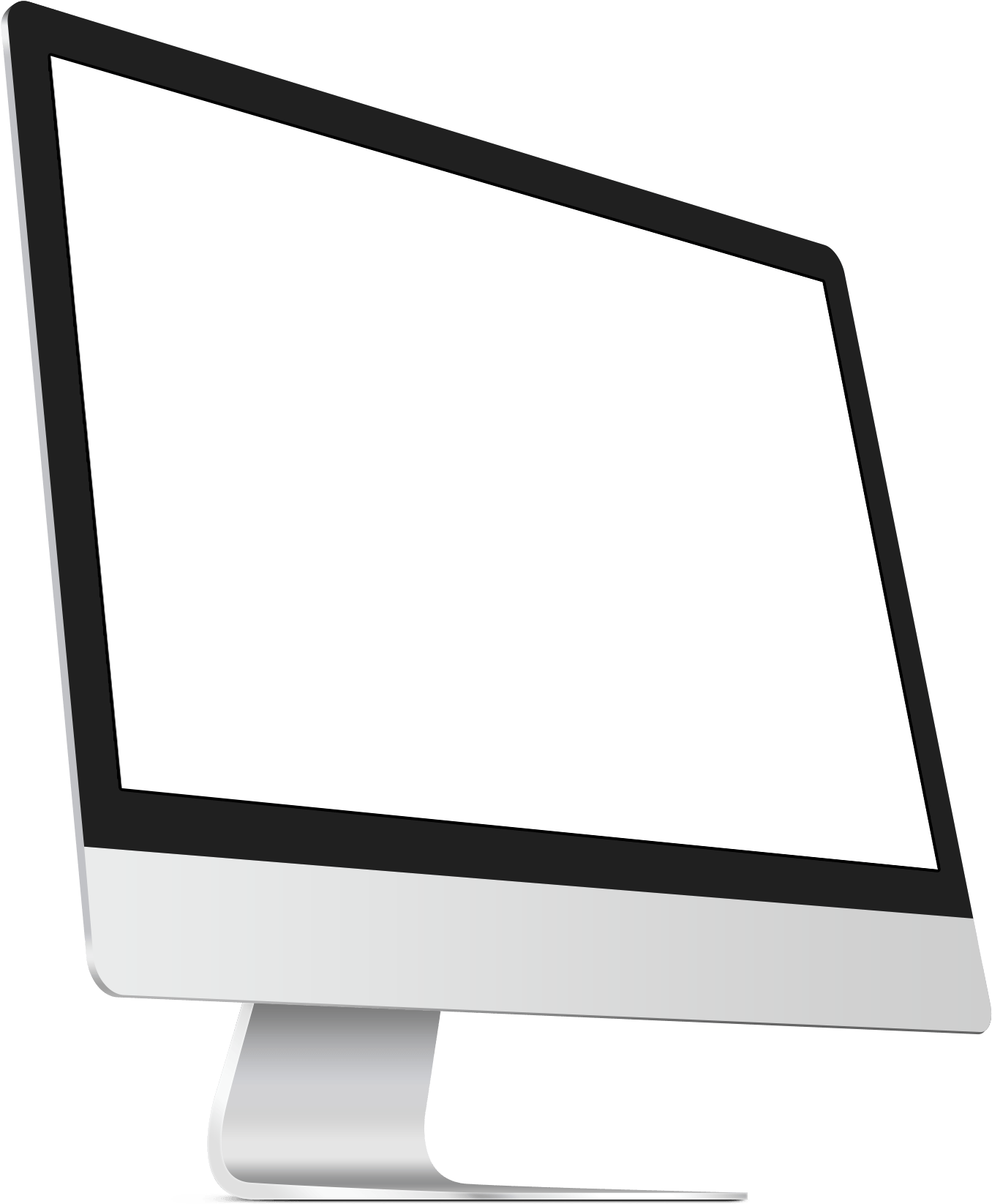 Modern Desktop Monitor Mockup PNG image