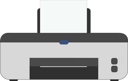 Modern Desktop Printer Vector PNG image