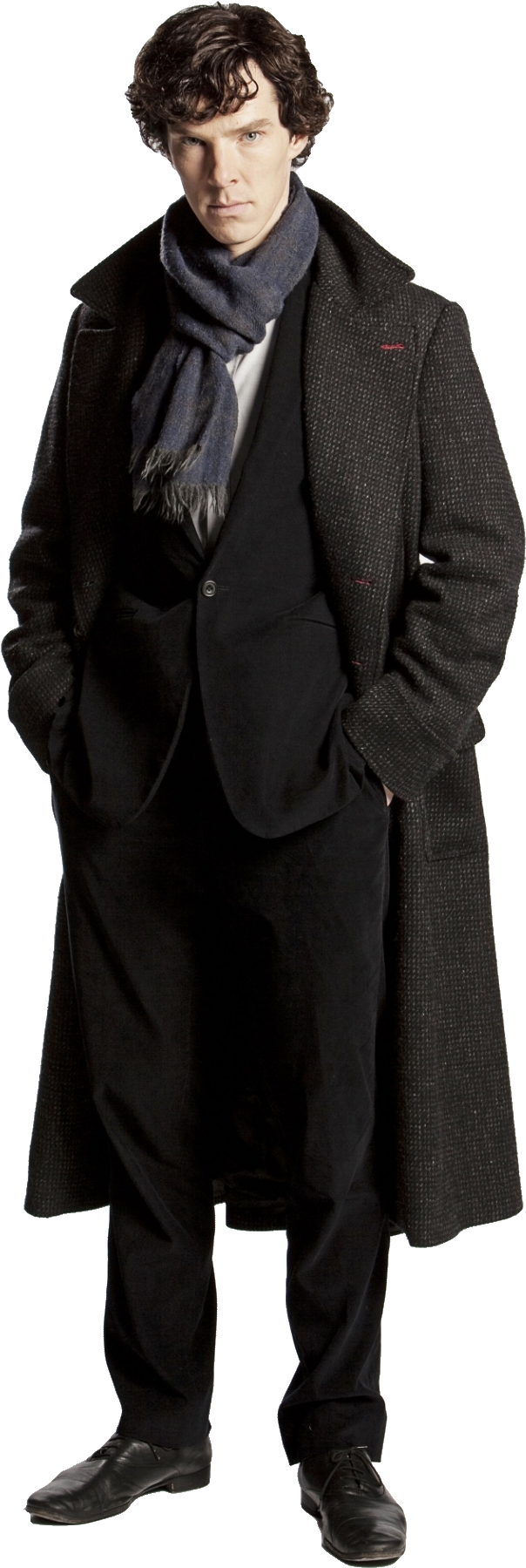 Modern Detective Standing Pose PNG image