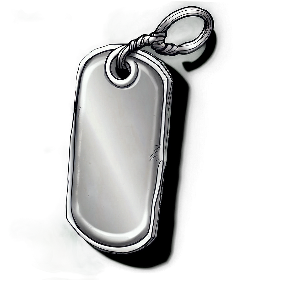 Modern Dog Tag Sketch Png 06122024 PNG image