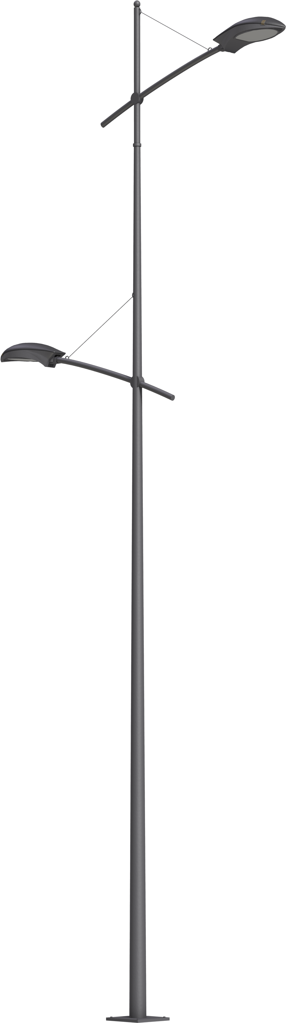 Modern Double Arm Street Lamp PNG image