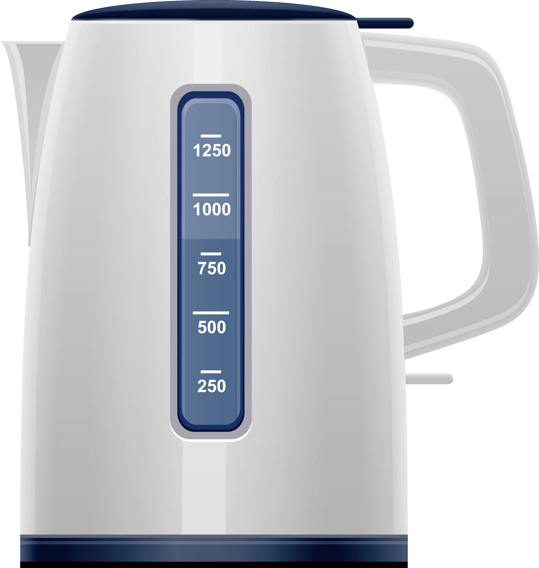 Modern Electric Kettle Water Level Indicator PNG image
