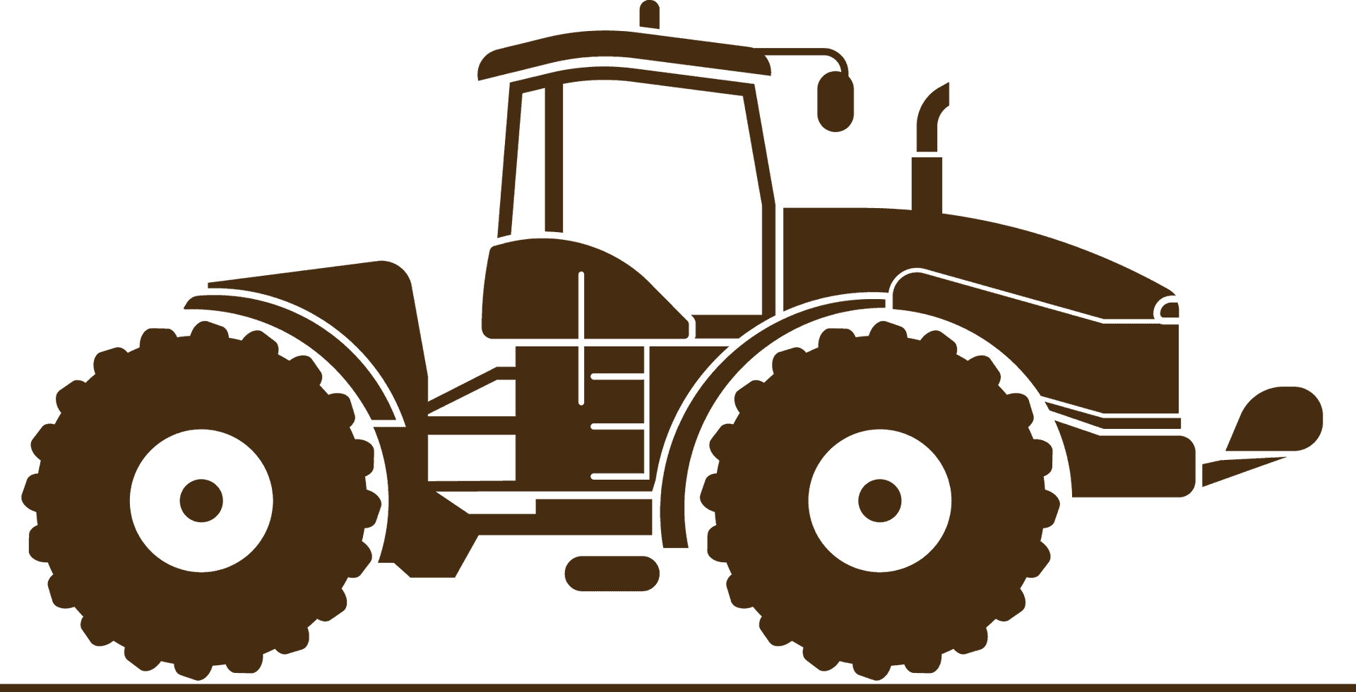 Modern Farm Tractor Silhouette PNG image