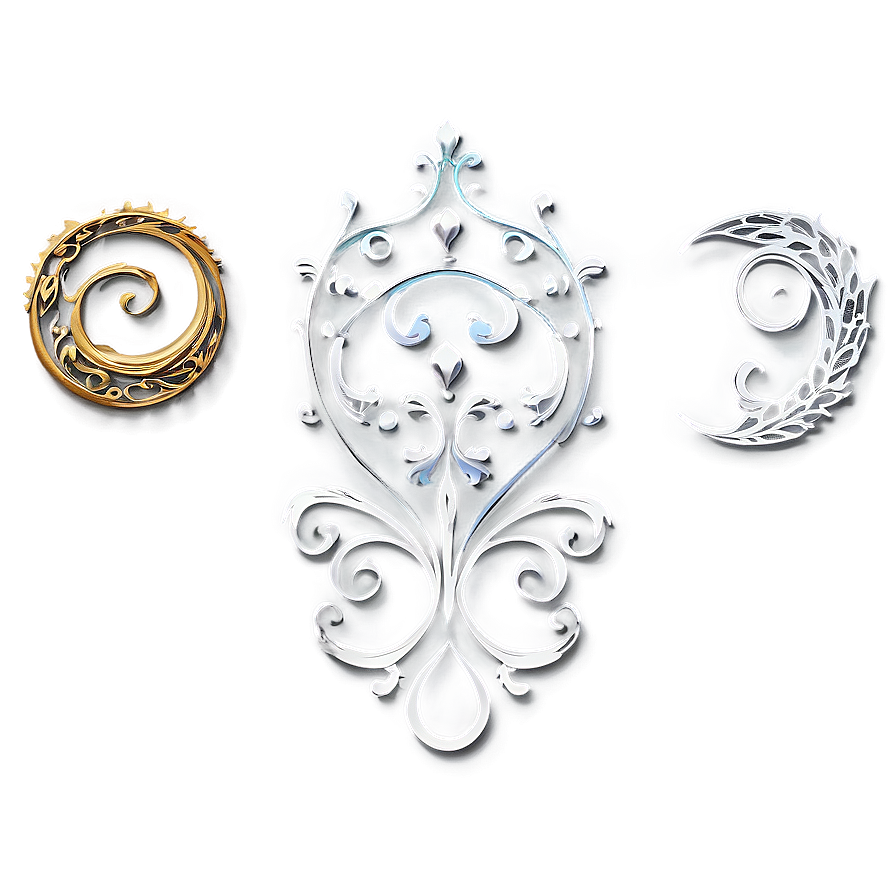 Modern Filigree Elements Png 06212024 PNG image