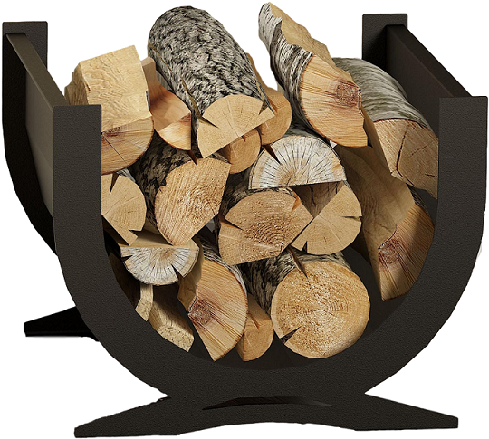 Modern Firewood Storage Design PNG image
