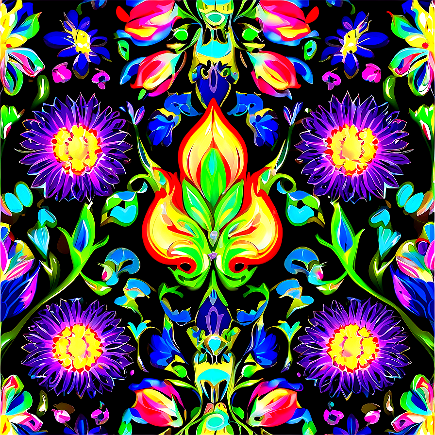 Modern Floral Pattern Png Lyn75 PNG image