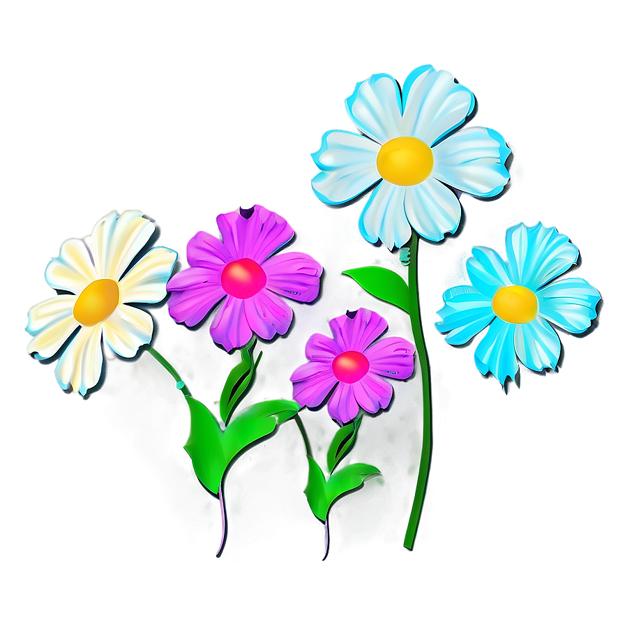 Modern Flower Outline Design Png Amg PNG image