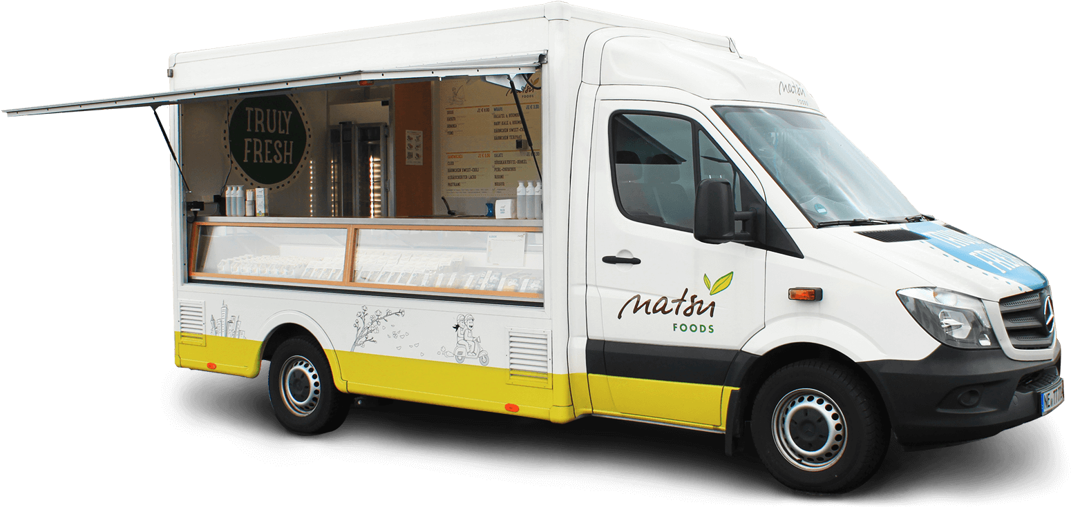 Modern Food Truck Design PNG image