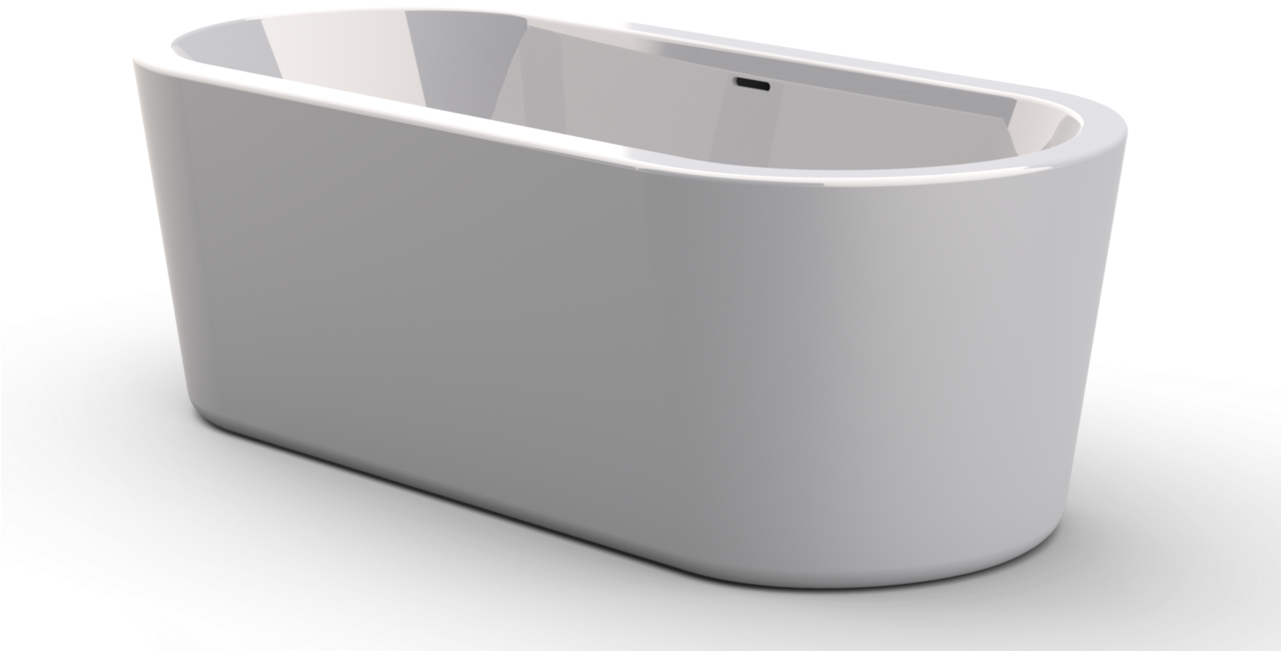 Modern Freestanding Bathtub Design PNG image