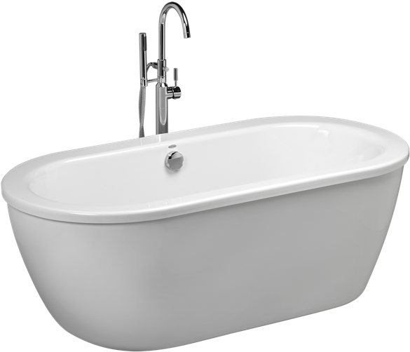 Modern Freestanding Bathtub PNG image