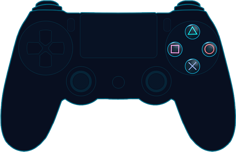 Modern Game Controller Silhouette PNG image