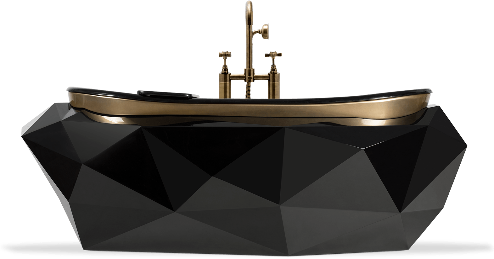 Modern Geometric Bathtub Design PNG image