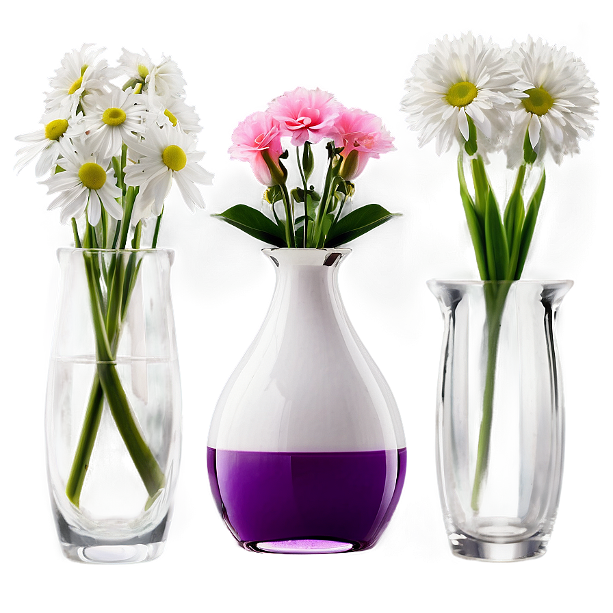 Modern Glass Flower Vase Png Jec PNG image