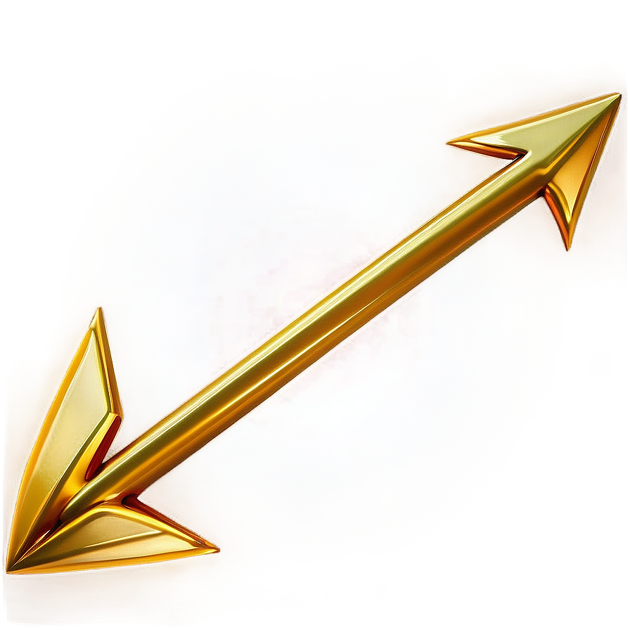 Modern Gold Arrow Concept Png 06212024 PNG image