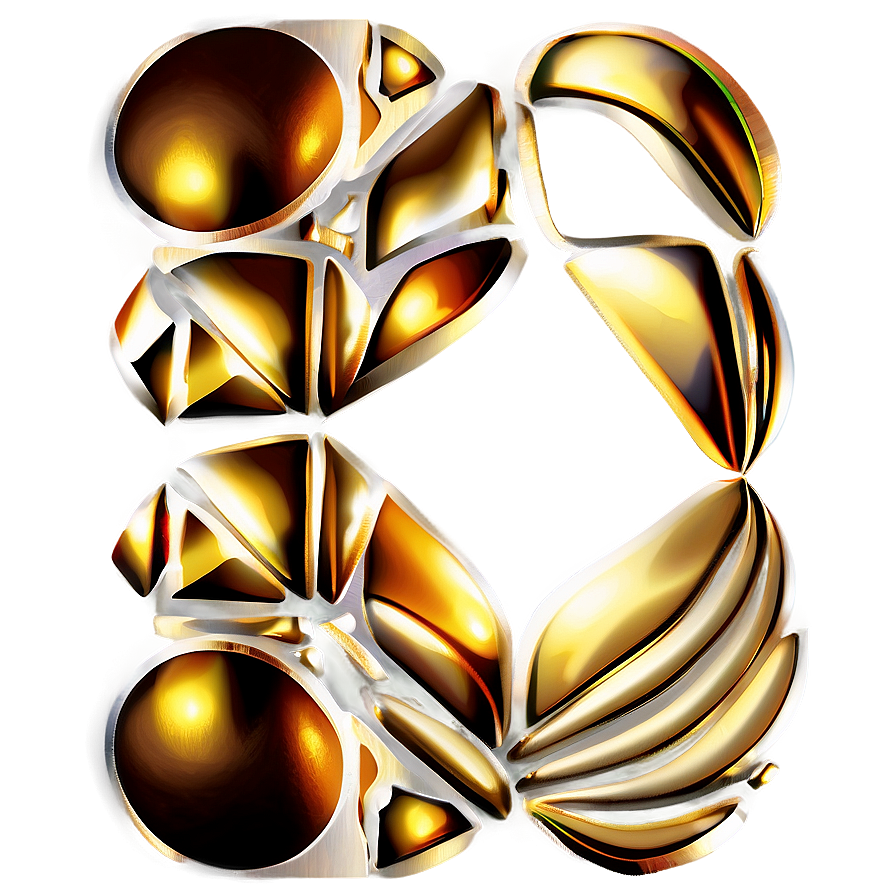 Modern Gold Geometric Shapes Png Vpe PNG image