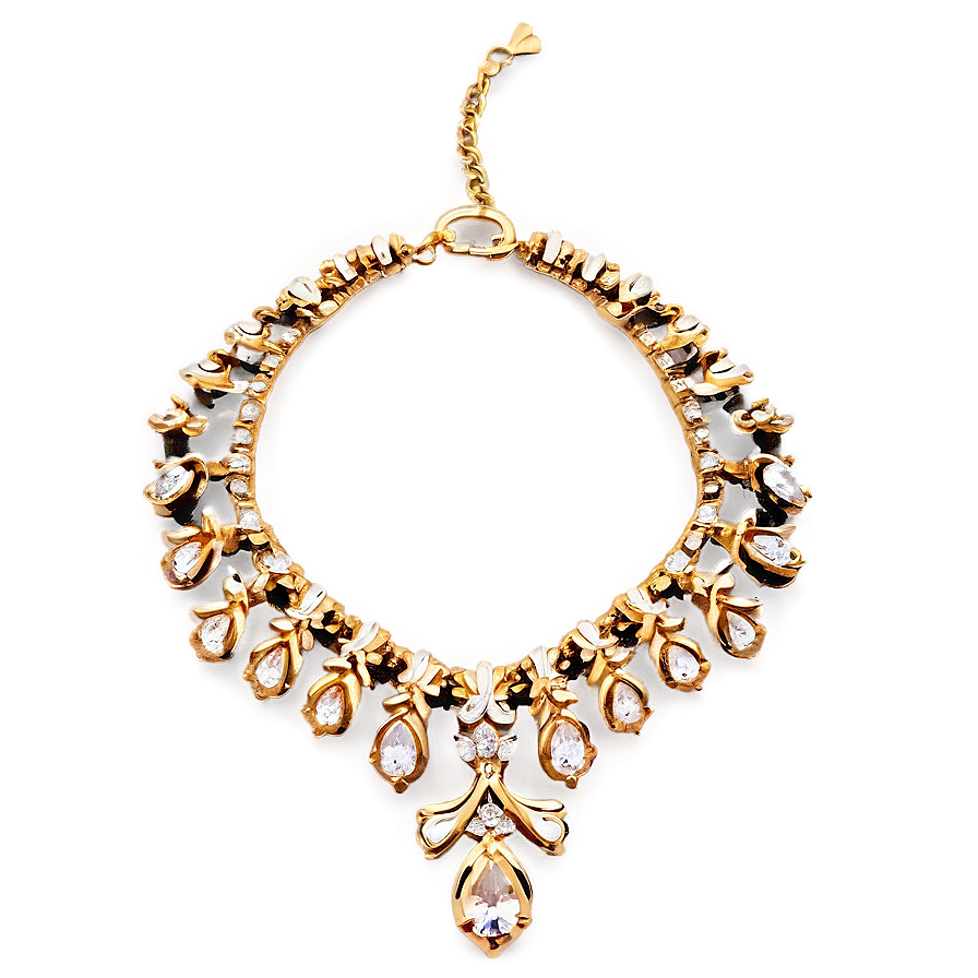 Modern Gold Necklace Png 64 PNG image