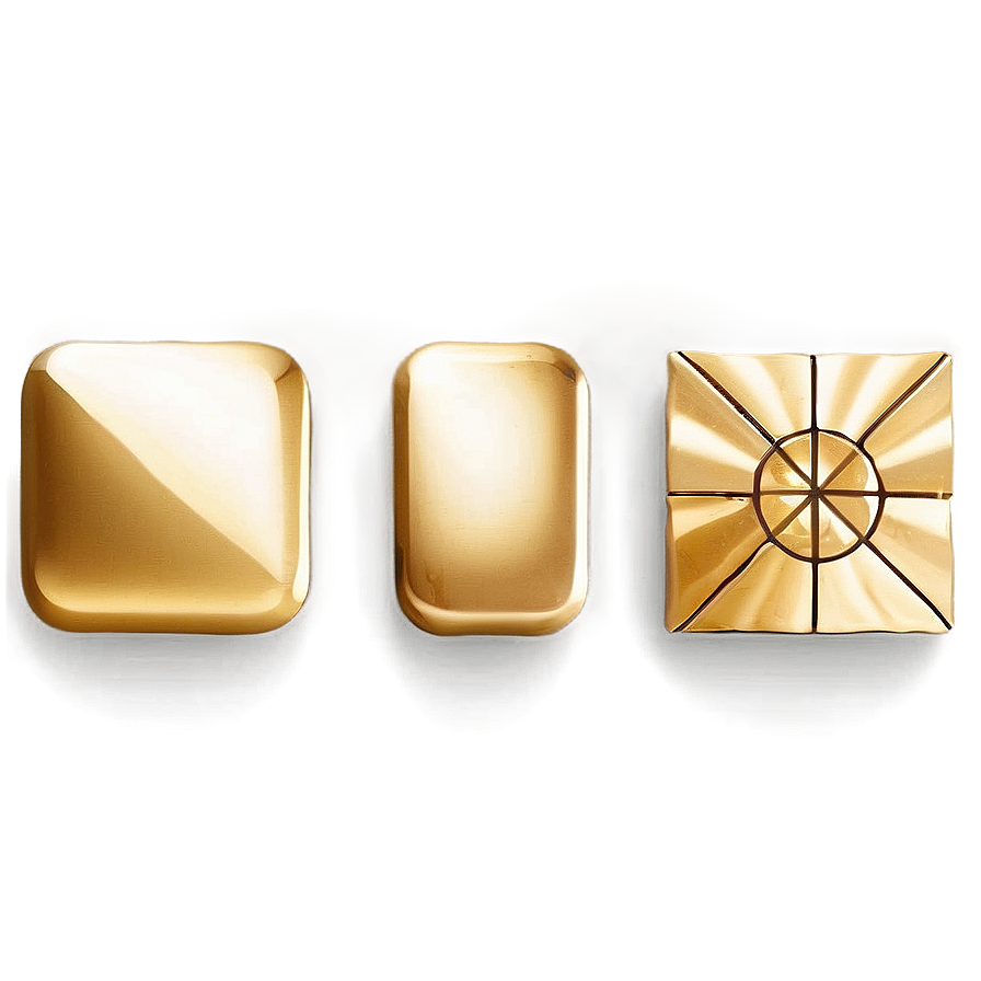 Modern Gold Rectangle Png 06272024 PNG image