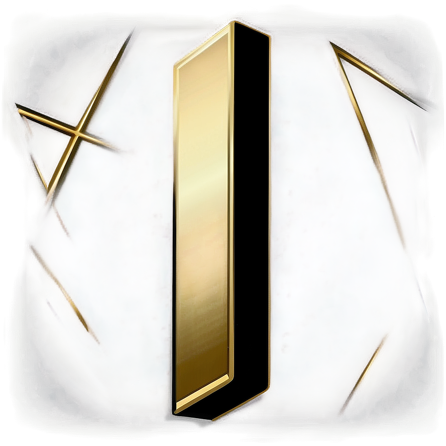 Modern Gold Rectangle Png 06272024 PNG image