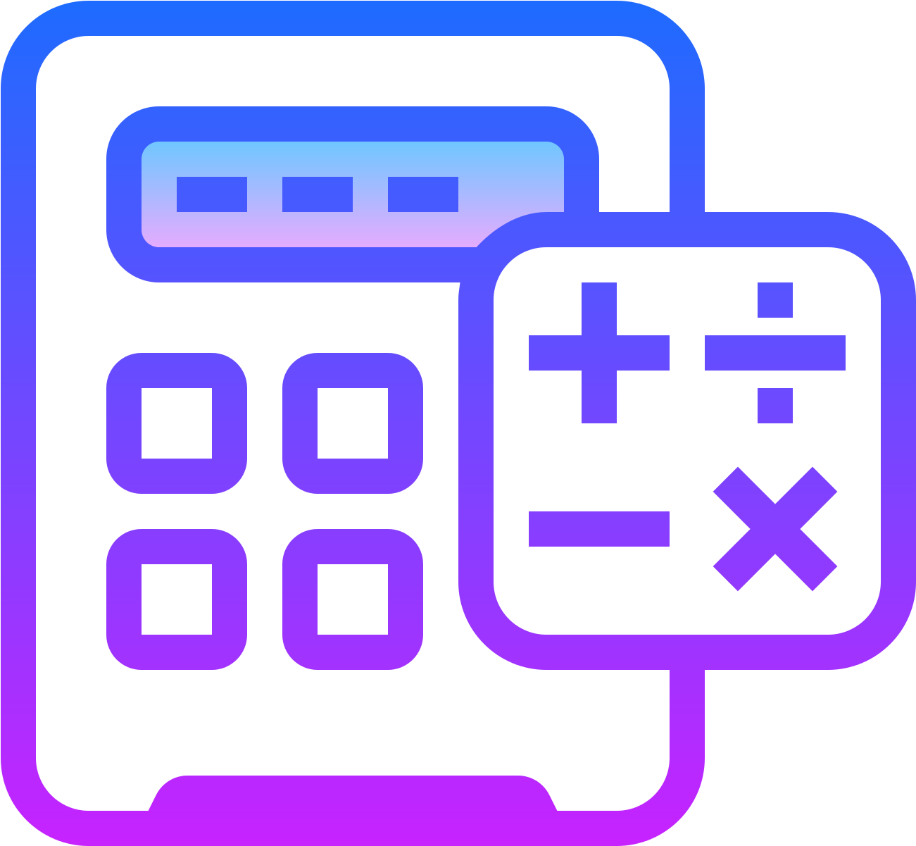 Modern Gradient Calculator Icon PNG image