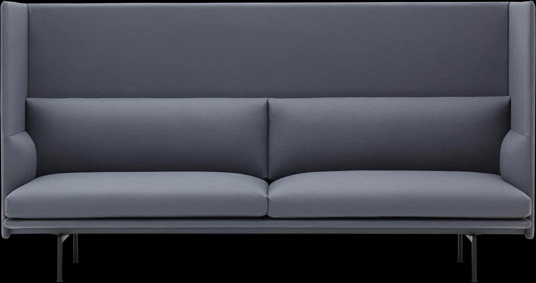 Modern Gray Couch Design PNG image